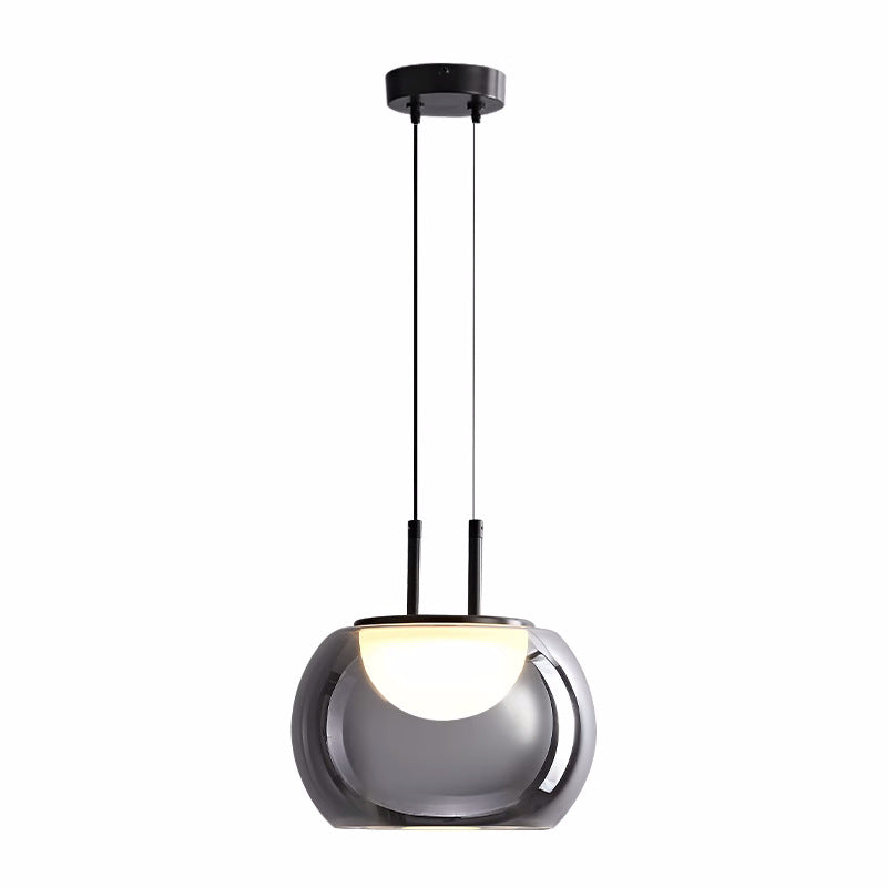 Italian Glass Dome Pendant Light
