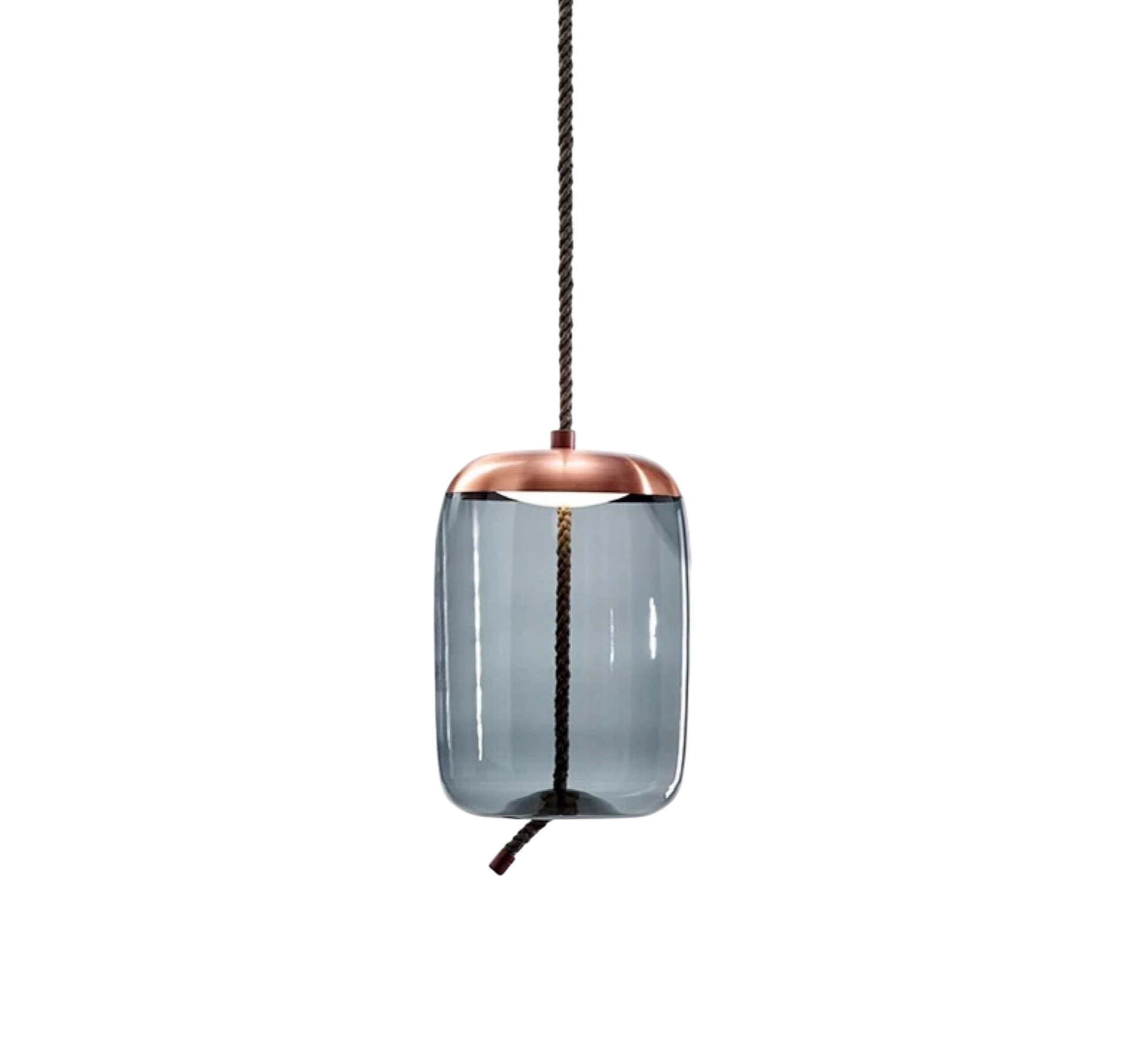 Rose Gold Smoked Glass Pendant Light