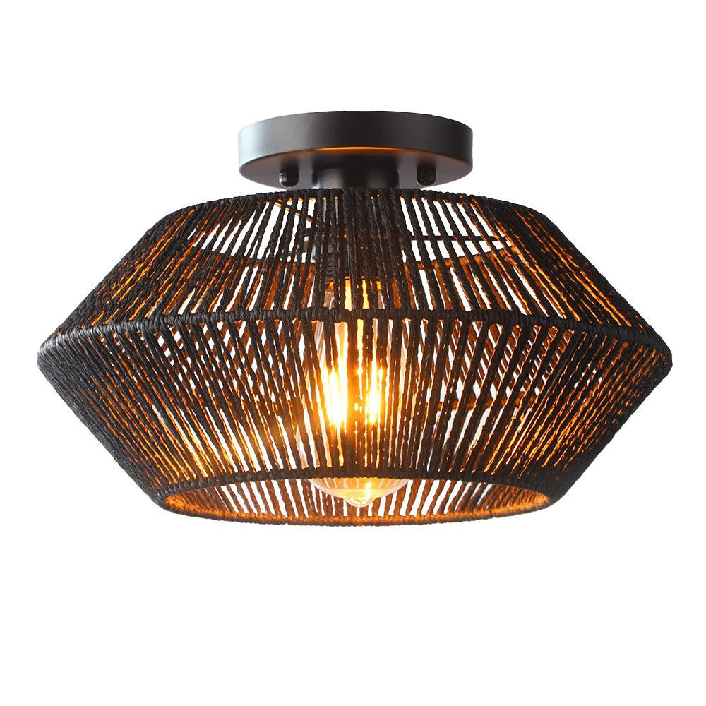 Woven Bamboo Ceiling Light