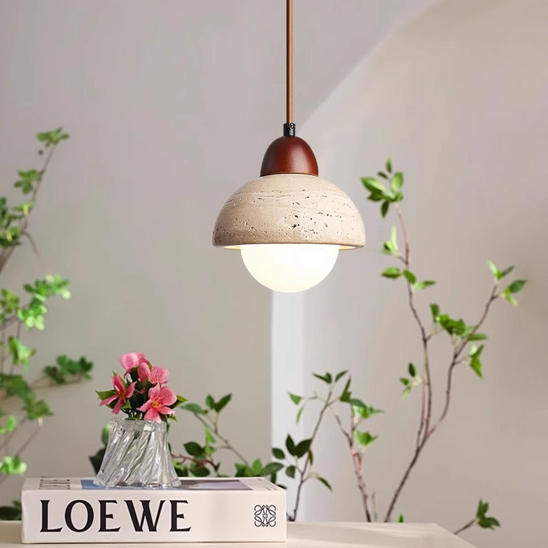 Modern Mushroom Stone Pendant Light