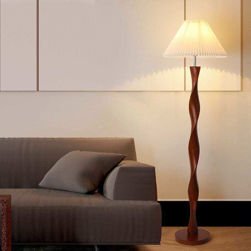 Classic Japanese Walnut Floor Lamp