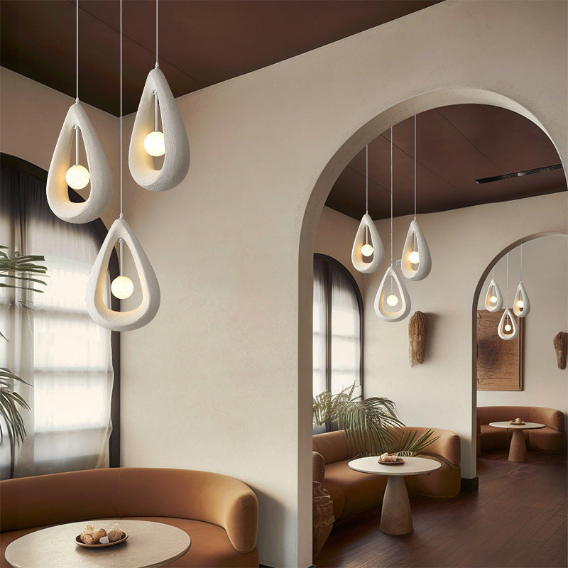 Japandi ovale hanglamp