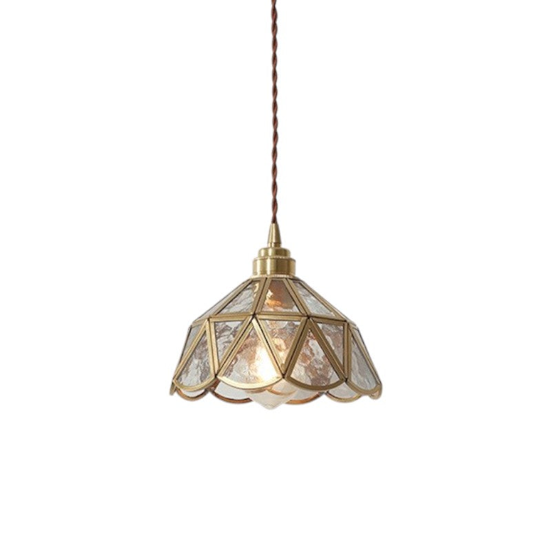 Vintage Geometric Glass Pendant Light