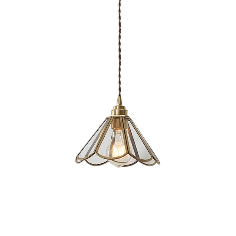 Vintage Geometric Glass Pendant Light