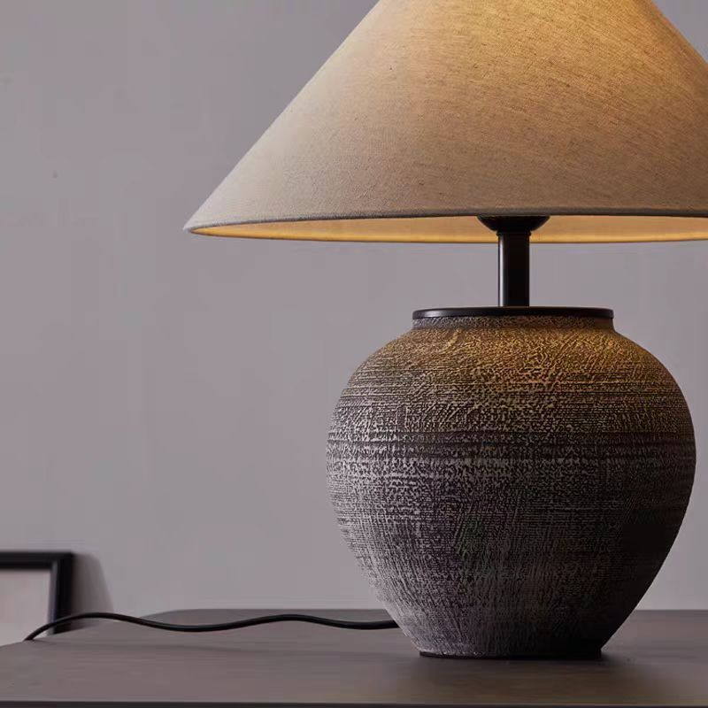 Ceramic Table Lamp with Fabric Shade