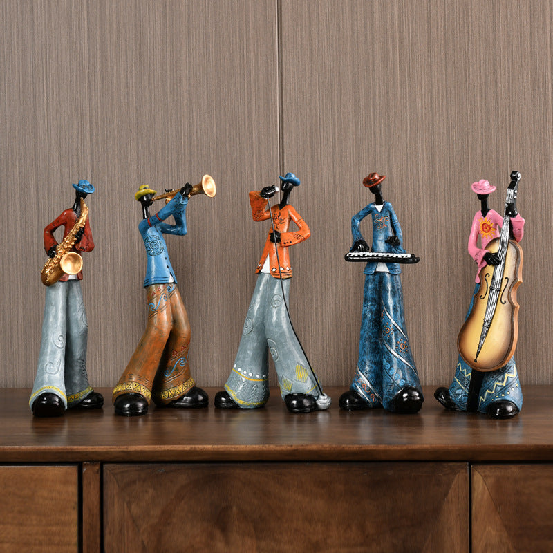 Jazz Musician Resin Statue Music Decor