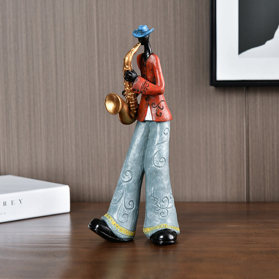 Jazz Musician Resin Statue Music Decor