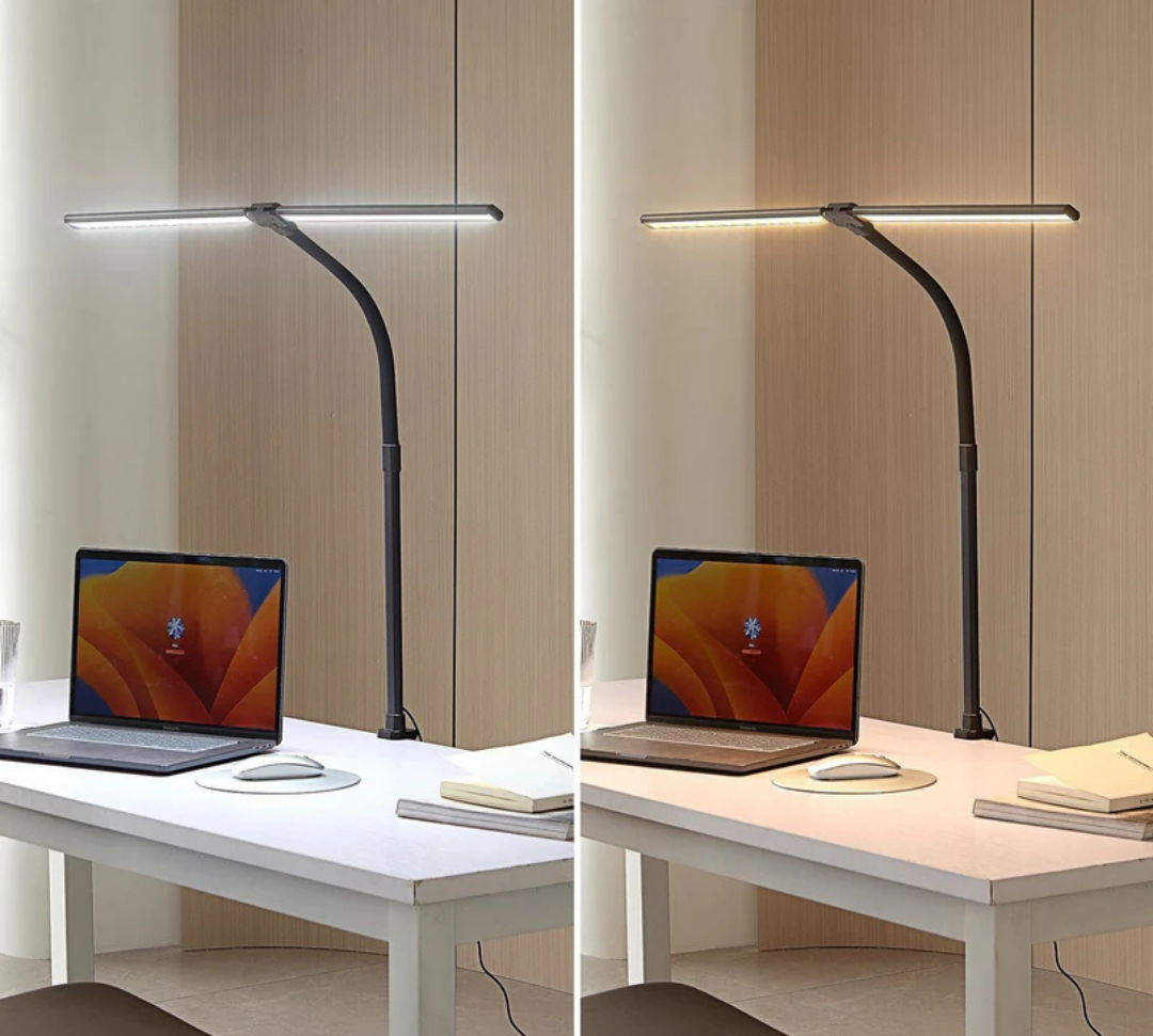 Adjustable Desk Lamp With Slim Led Light Bar Black
