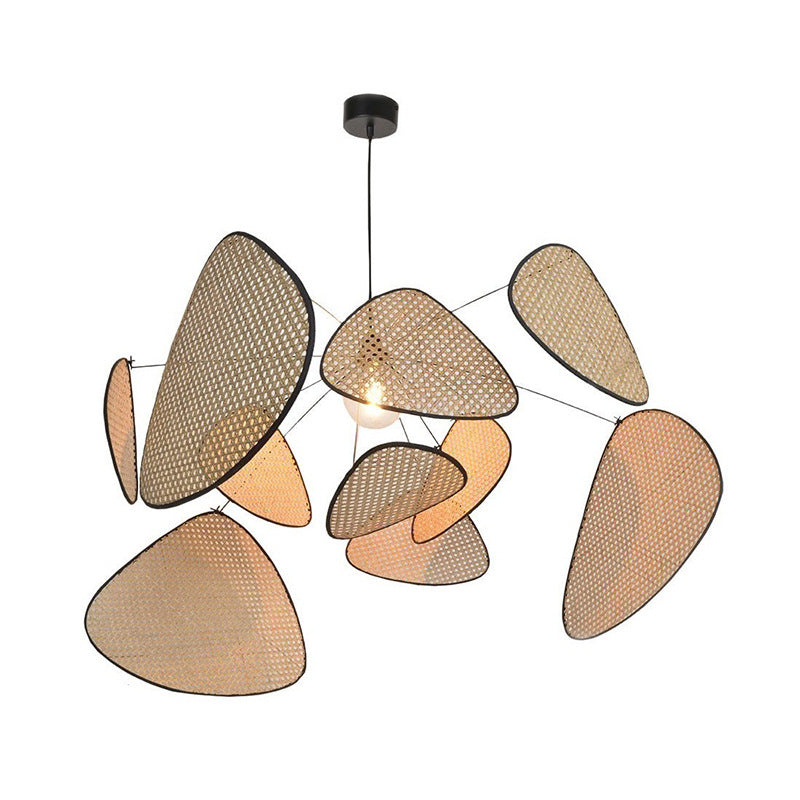 Organic Rattan Sculpture Pendant Light