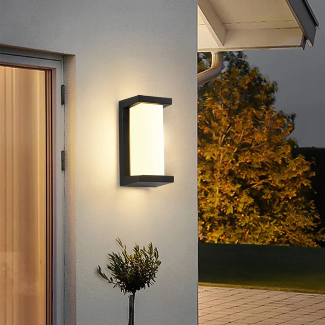 Outdoor Wall Light Black Wall Mounted With Motion Sensor