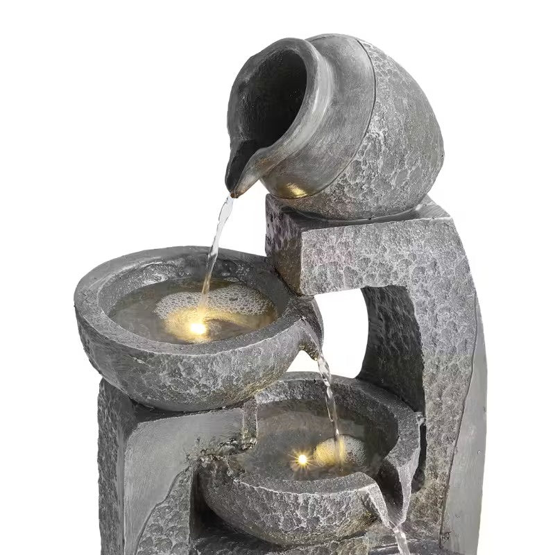 Outdoor Solar-Powered Water Fountain