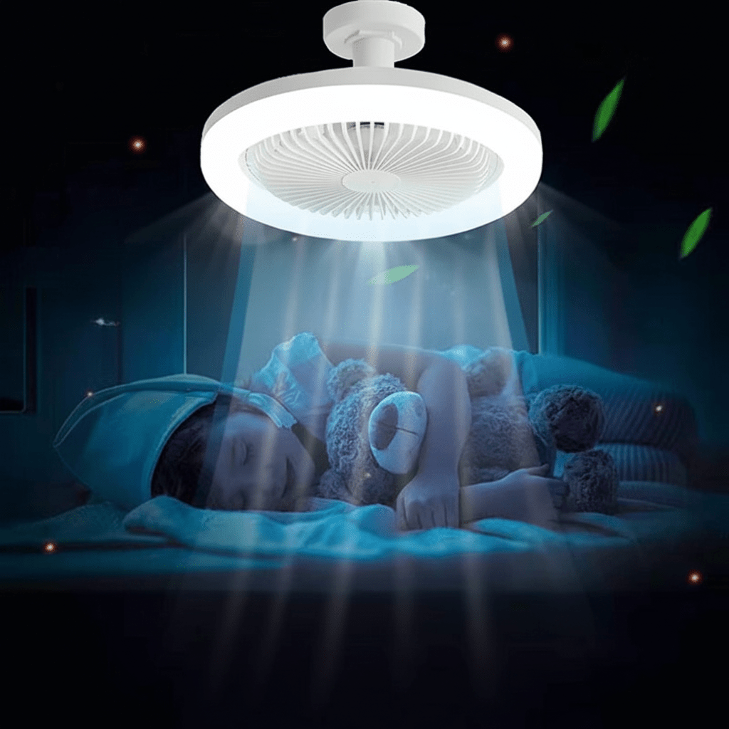 LED plafondventilator met licht en afstandsbediening – eenvoudige schroefmontage
