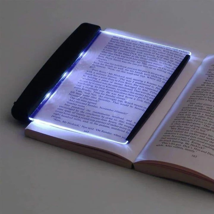 LED Book Reading Light With Flat Panel Clip Design