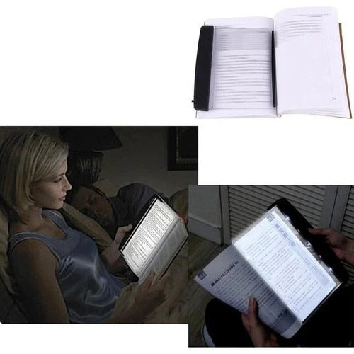 LED Book Reading Light With Flat Panel Clip Design