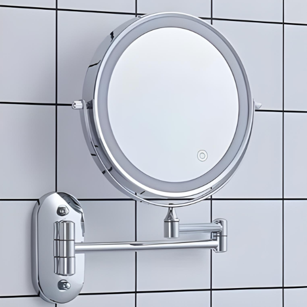 Rechargeable LED Magnifying Makeup Mirror with Adjustable Light