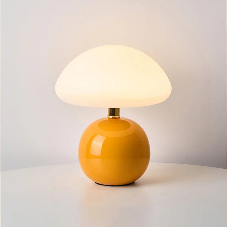 Lampe de table LED champignon rétro en céramique