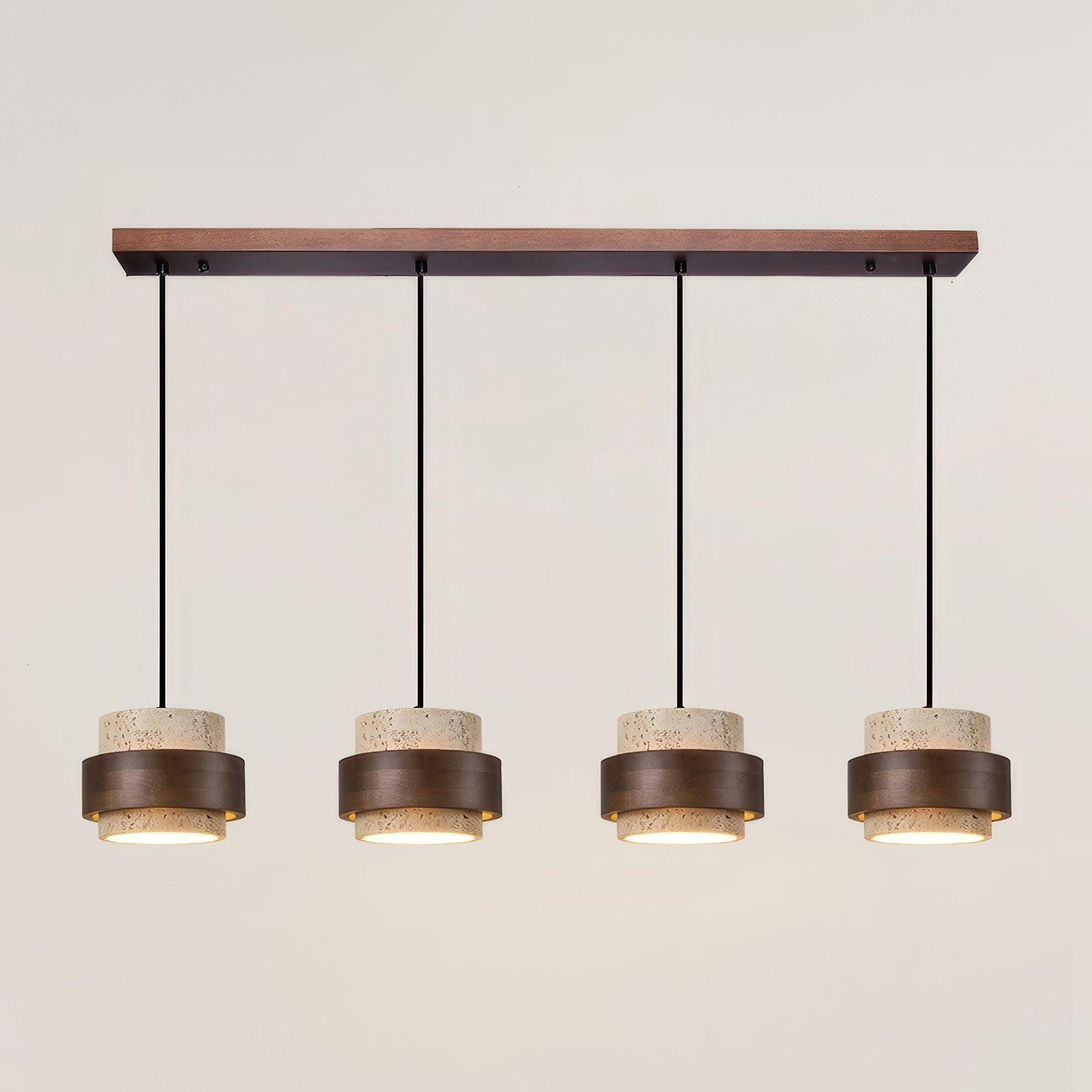 Retro Layered Stone Pendant Lamp