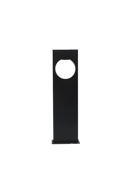 Outdoor LED Bollard Light Black Rectangular Garden Path Lamp
