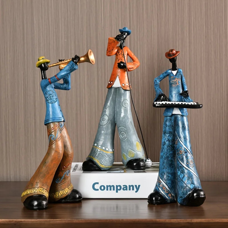 Jazz Musician Resin Statue Music Decor