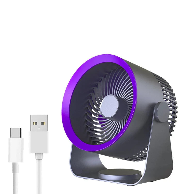 Draagbare Tafelventilator met Kantelstand en Circulaire Luchtopening