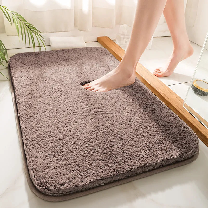 Thick Bath Mat Non Slip Bathroom Floor Mat Water Absorbent