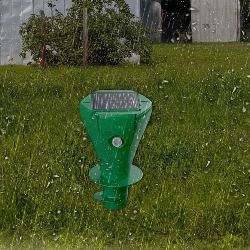 Zonne-energie Mollenafschrikker Stake Ultrasone Tuin Ongedierte Afschrikmiddel