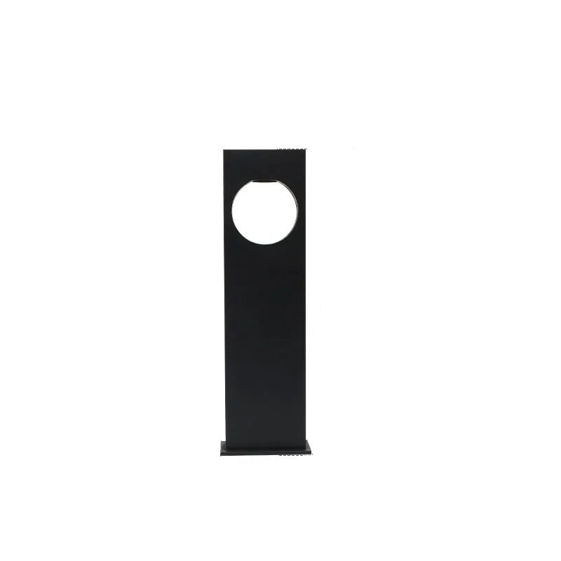 Outdoor LED Bollard Light Black Rectangular Garden Path Lamp
