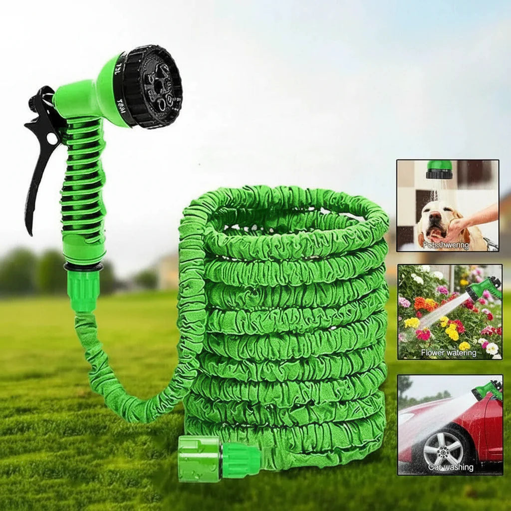 Flexibele Tuinslang met Multi Spray Mondstuk Gereedschap