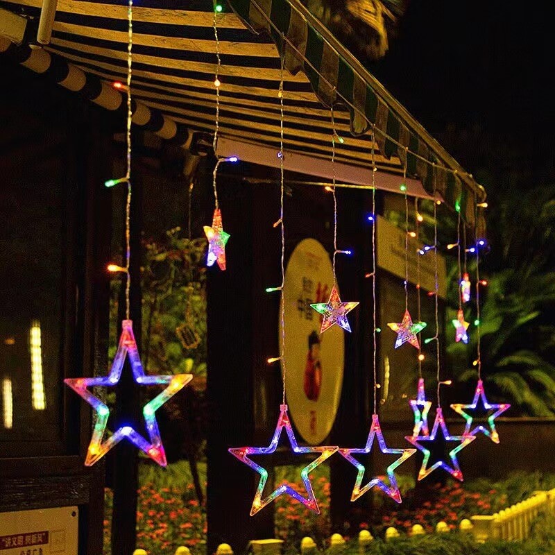 Zonne Stringverlichting Met Ster En Maan Hangende Vormen