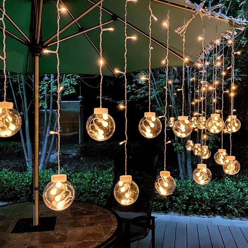 Zonne Stringverlichting Met Ster En Maan Hangende Vormen