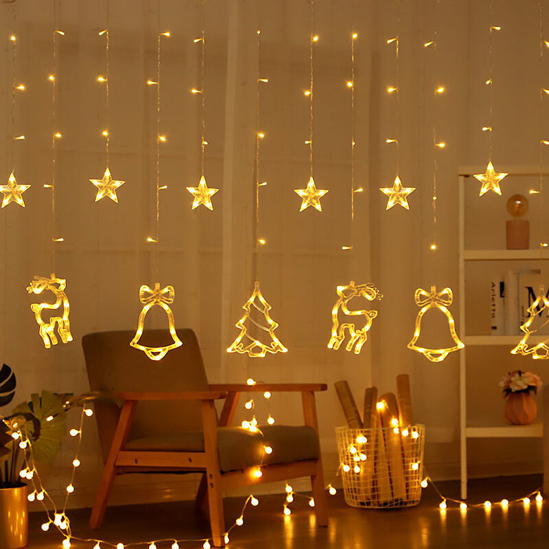 Zonne Stringverlichting Met Ster En Maan Hangende Vormen
