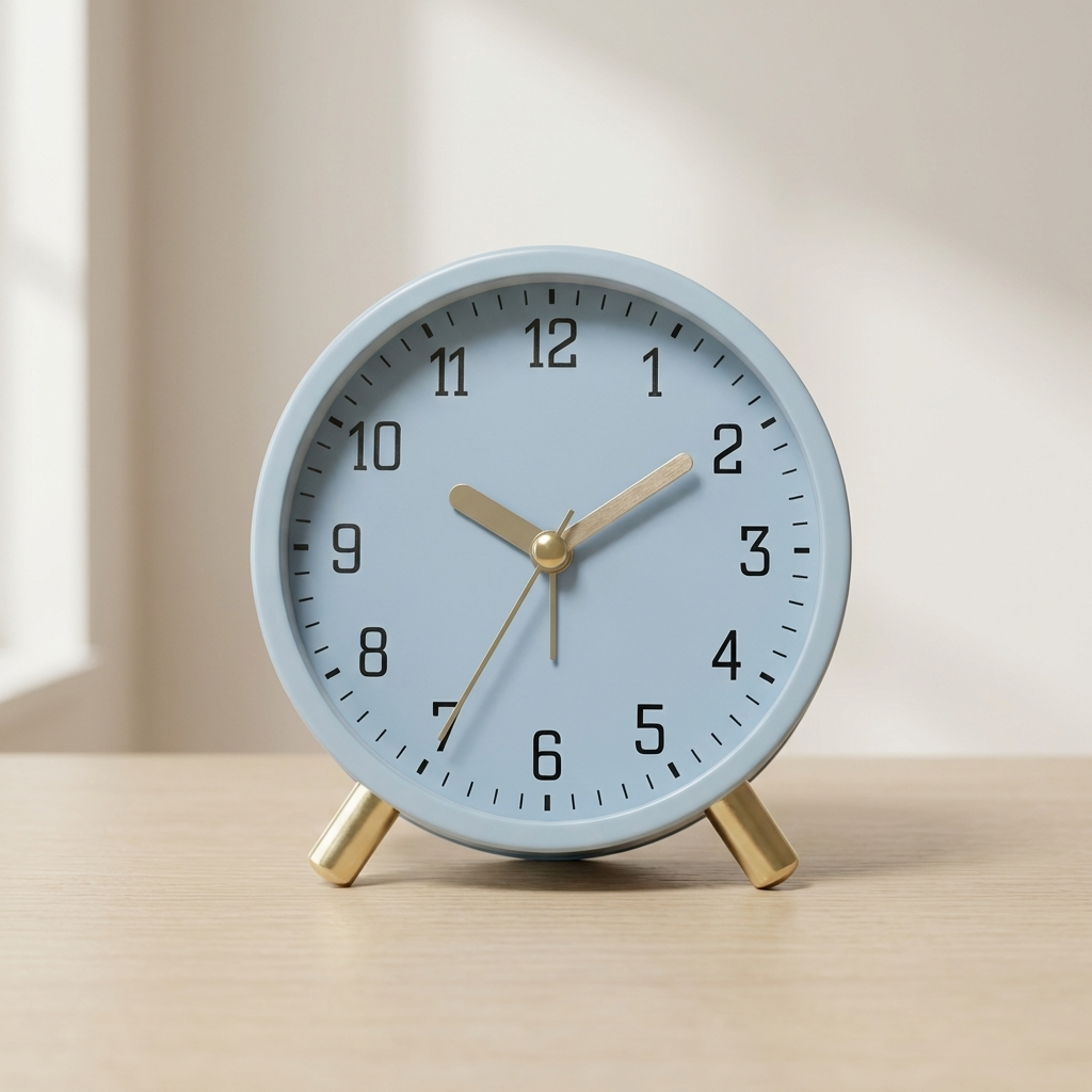Horloge de bureau analogique silencieuse avec cadran moderne numéroté