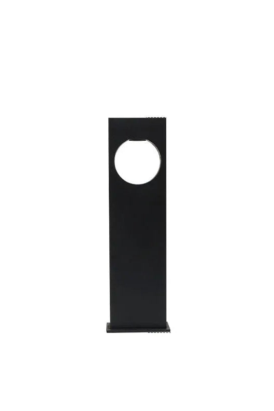 Outdoor LED Bollard Light Black Rectangular Garden Path Lamp
