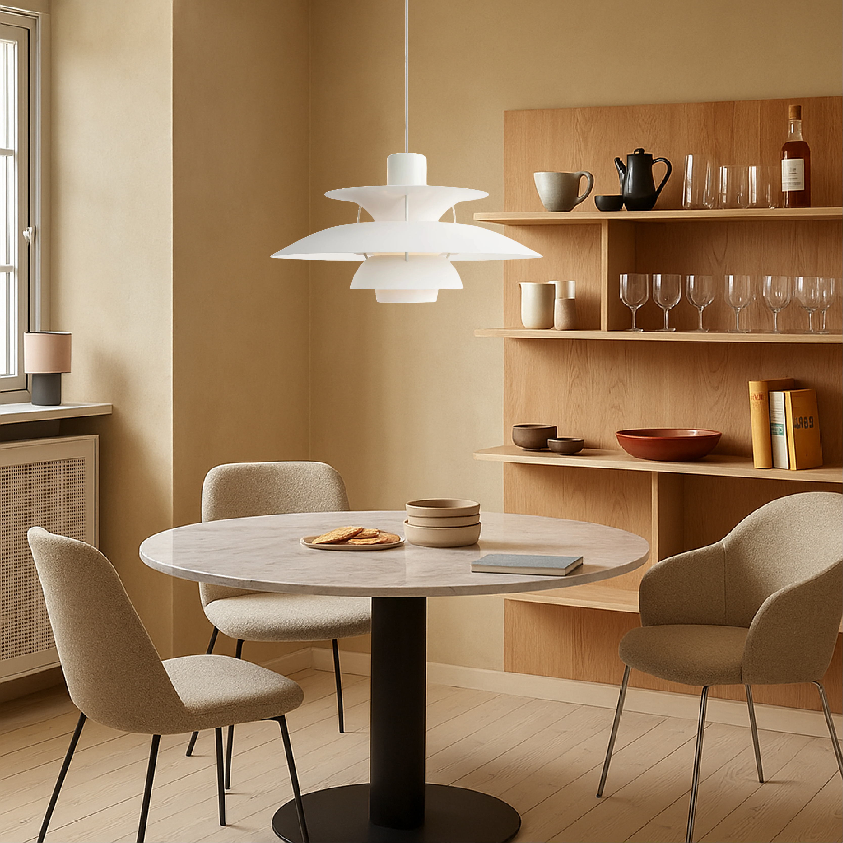 Scandinavian Layered Metal Hanging Lamp