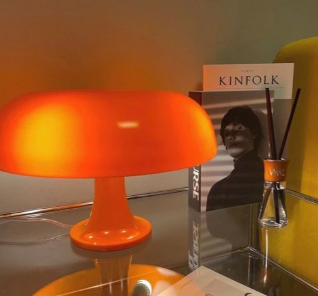 Lampe de table LED rechargeable en forme de champignon nordique