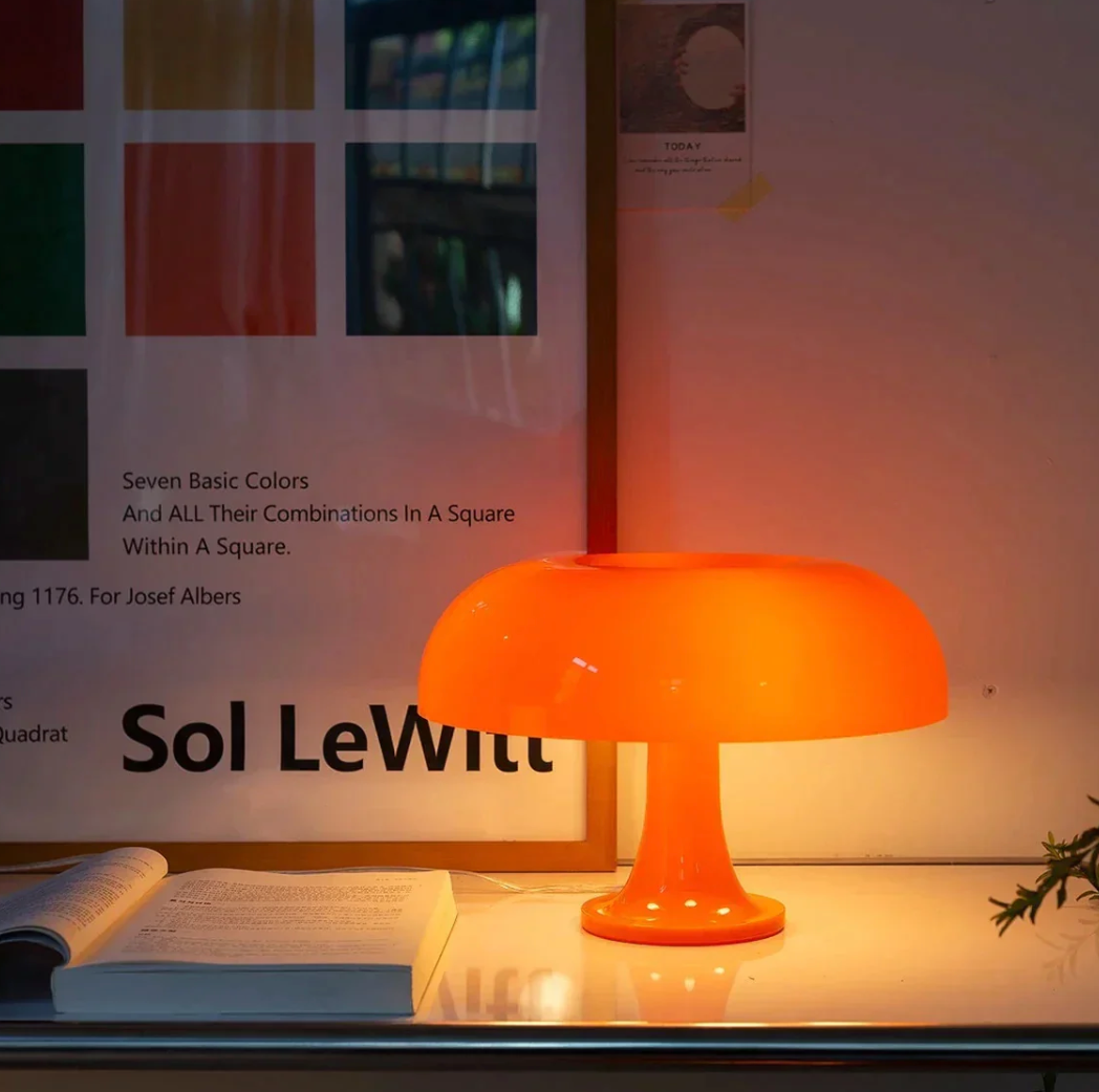 Lampe de table LED rechargeable en forme de champignon nordique