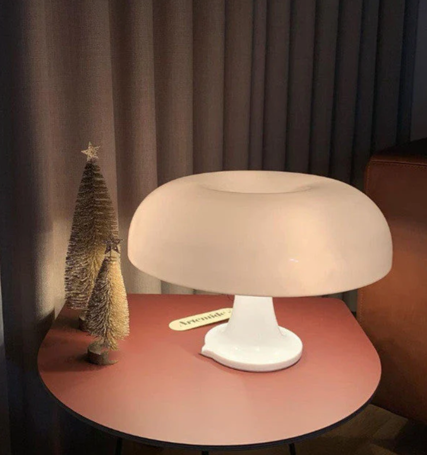 Lampe de table LED rechargeable en forme de champignon nordique
