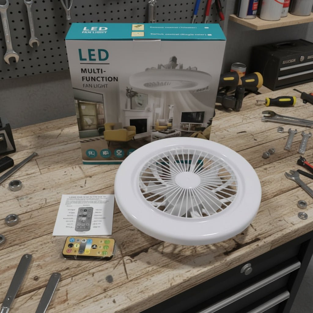 LED plafondventilator met licht en afstandsbediening – eenvoudige schroefmontage