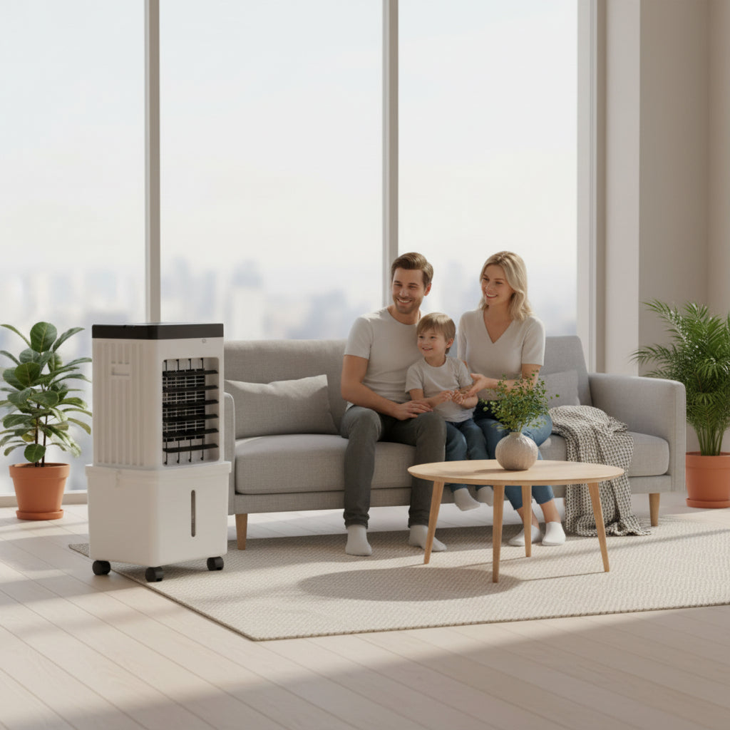 3-in-1 Draagbare Verdampingsluchtkoeler – Mobiele Koelventilator met Luchtreiniger