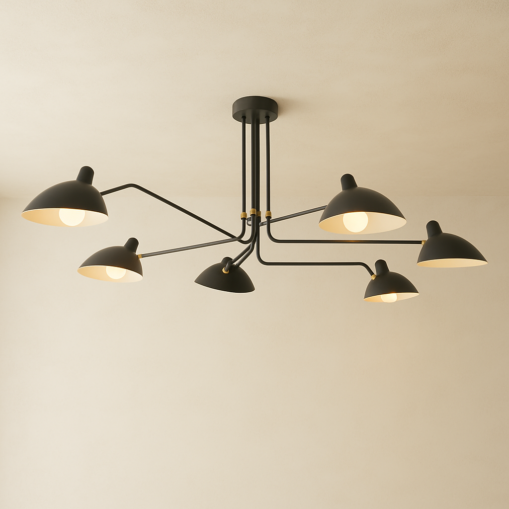 Mouille-Style Multi-Arm Ceiling Light