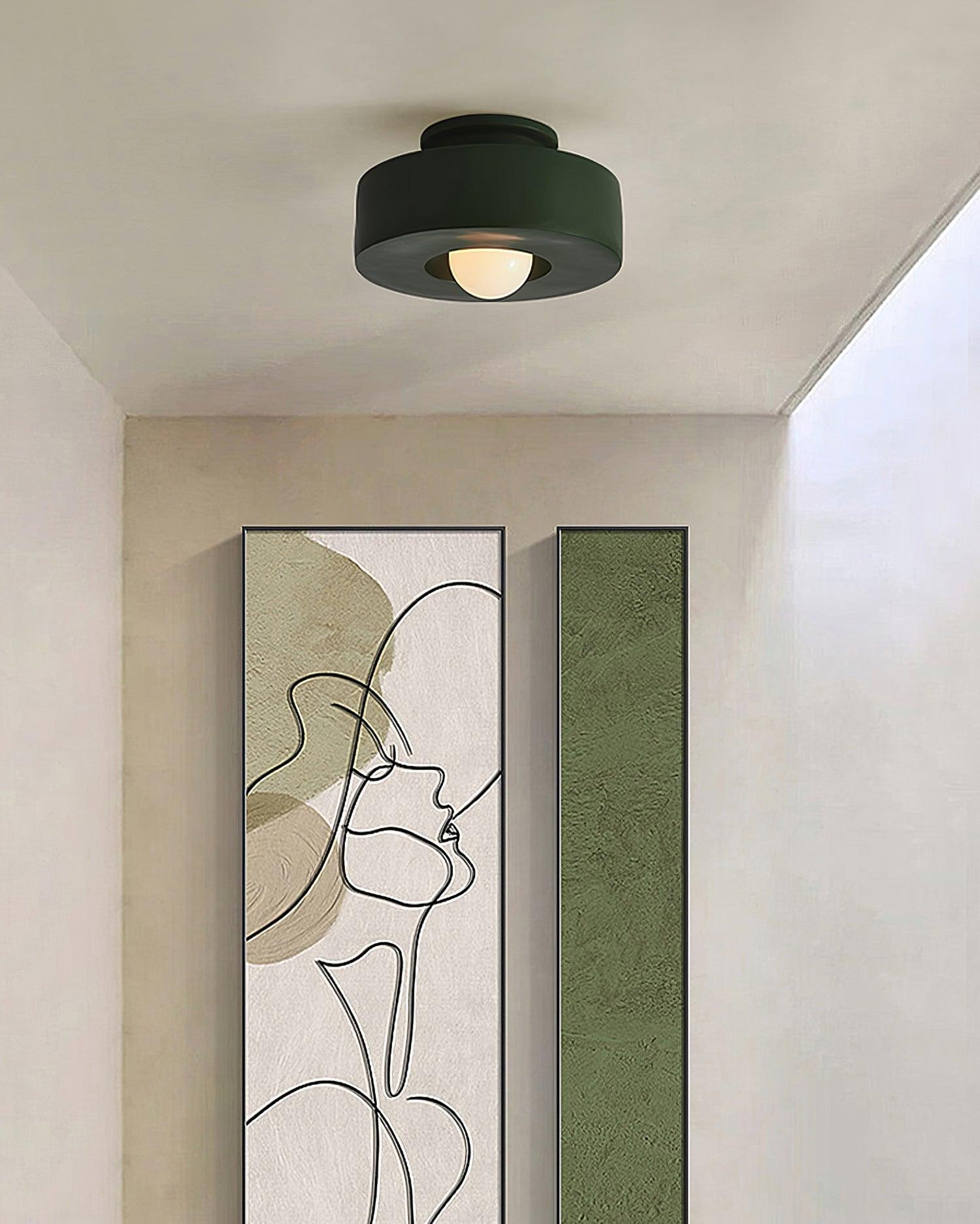 Modern Cylindrical Ceiling Lamp Artistic Design