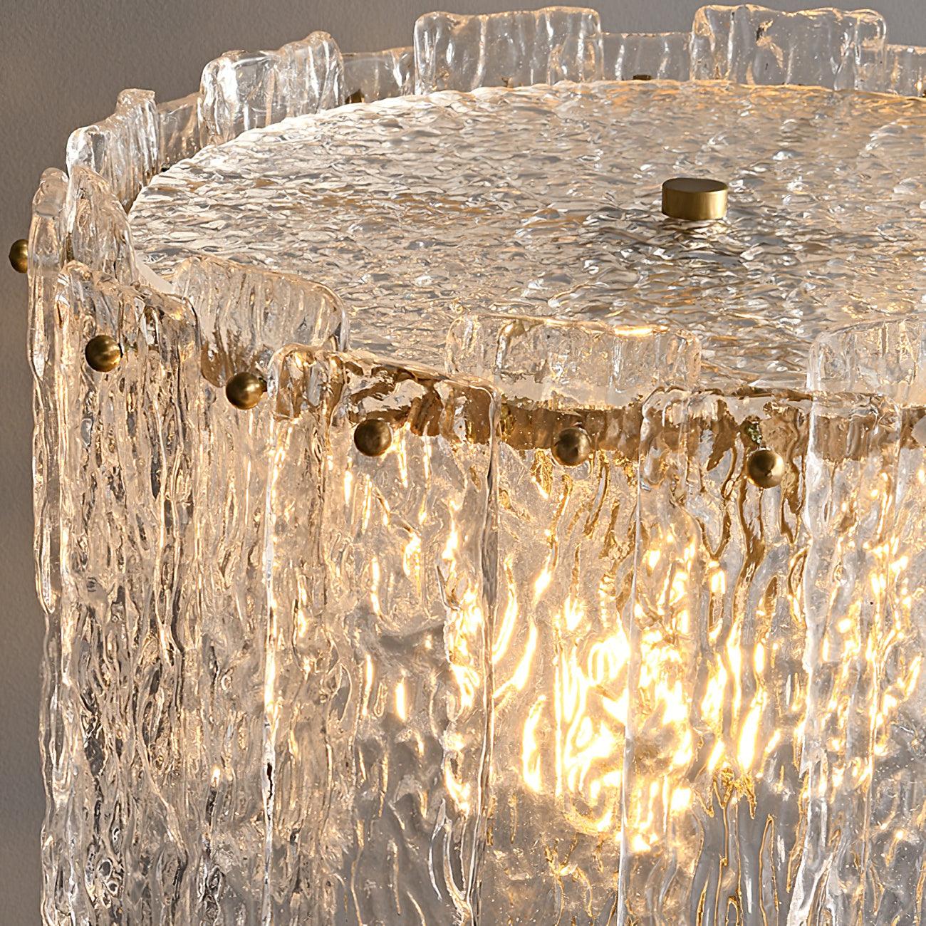 Crystal Table Lamp with Metal Stem and Round Base