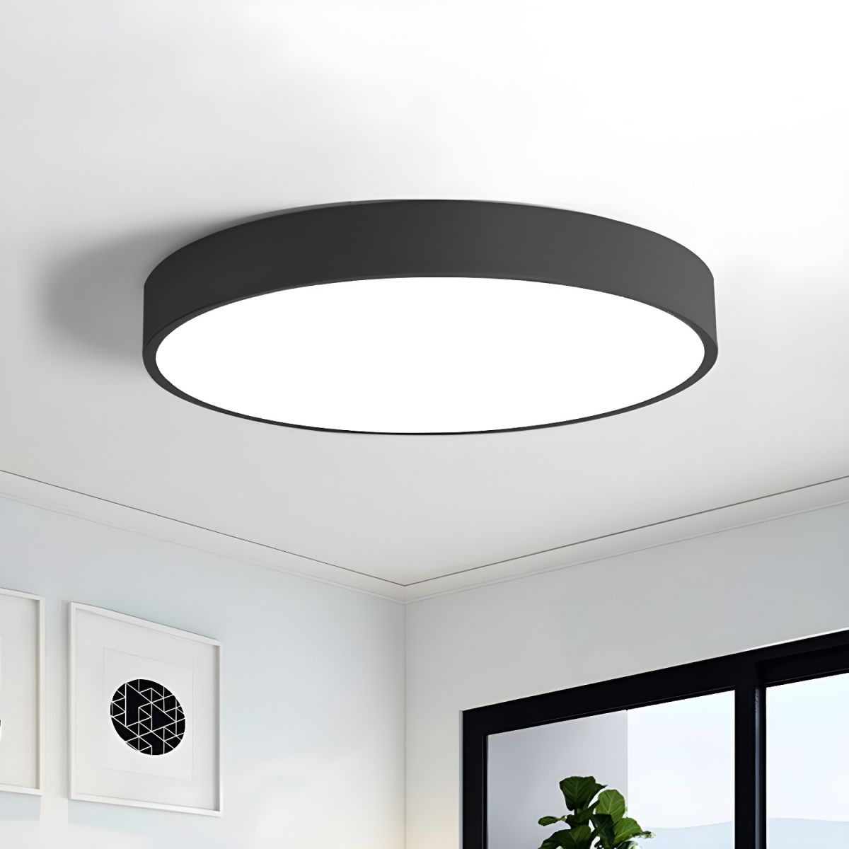 Slanke Scandinavische LED-plafondlamp