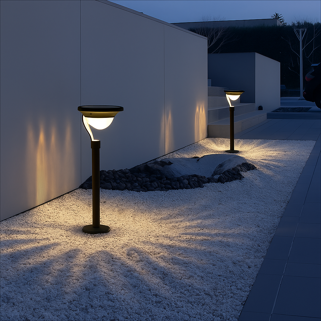 Solar Pathway Light with Decorative Light Pattern