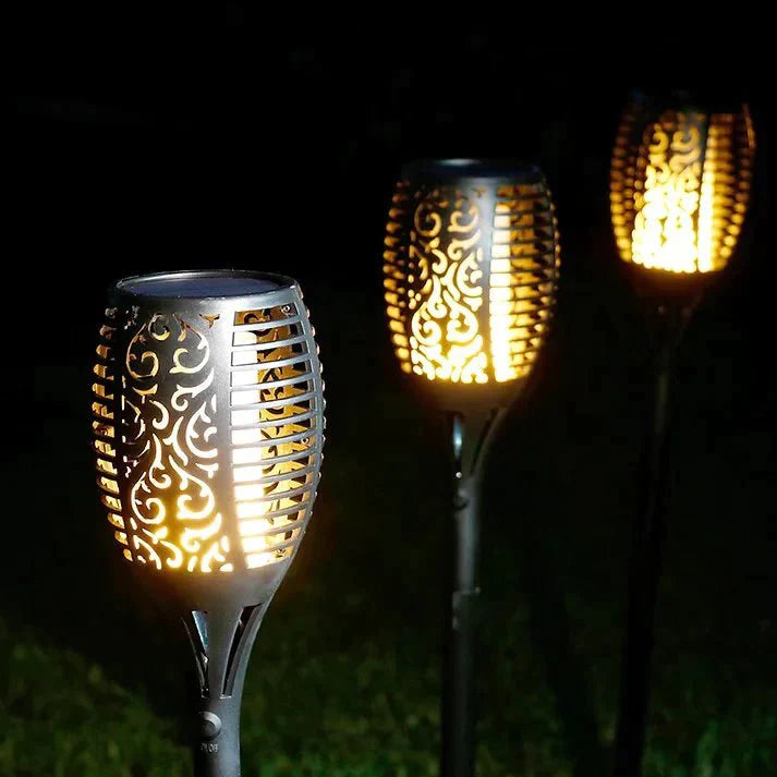 Solar Outdoor Torch Light With Flame Effect Stake