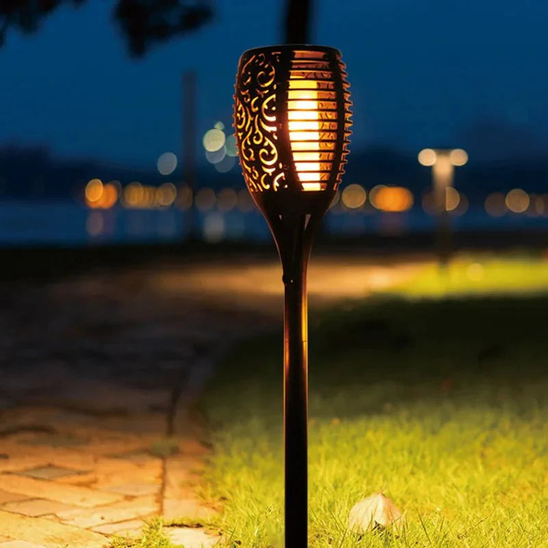 Solar Outdoor Torch Light With Flame Effect Stake