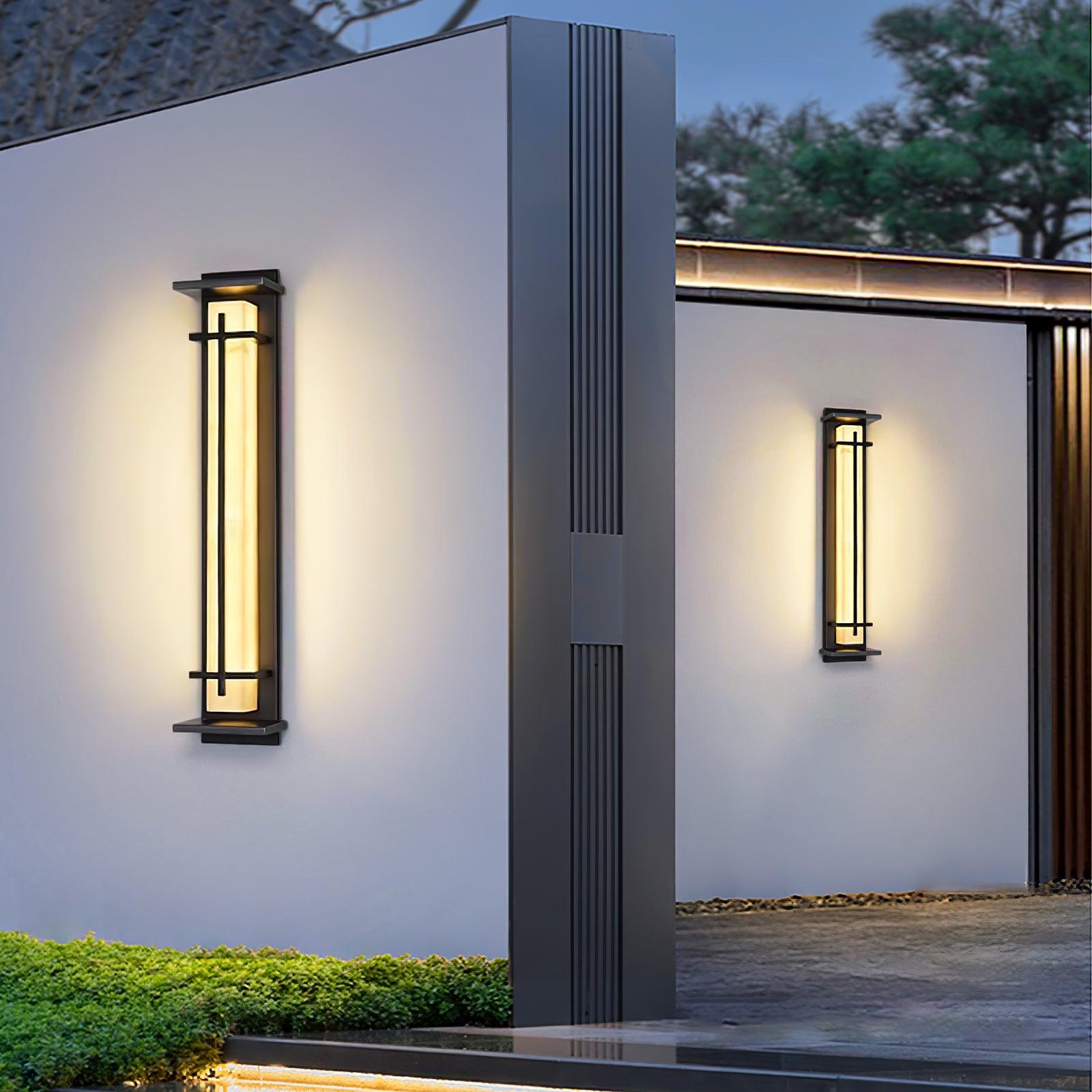 Outdoor Wall Light Waterproof LED Alabaster Style Exterior Lamp