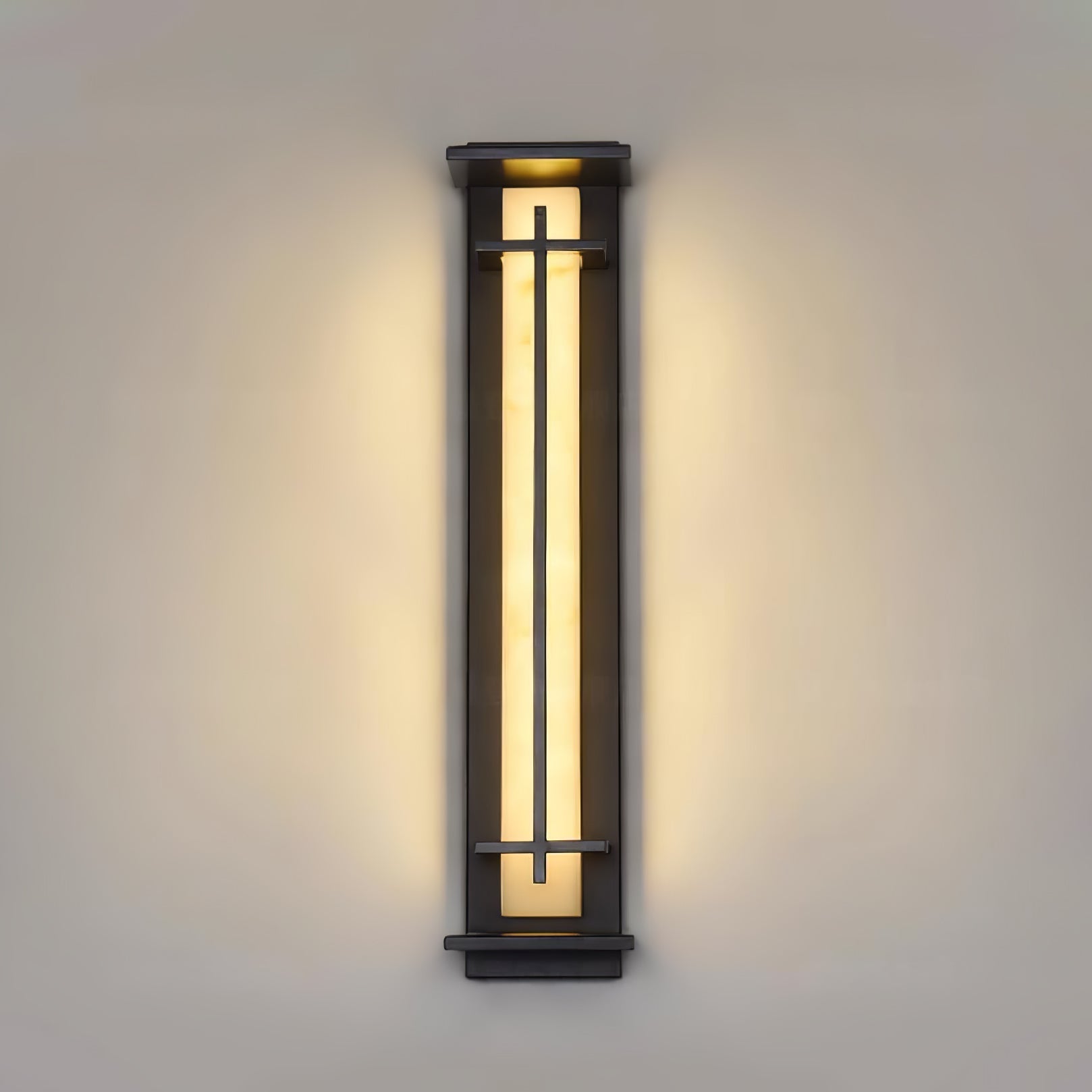 Outdoor Wall Light Waterproof LED Alabaster Style Exterior Lamp