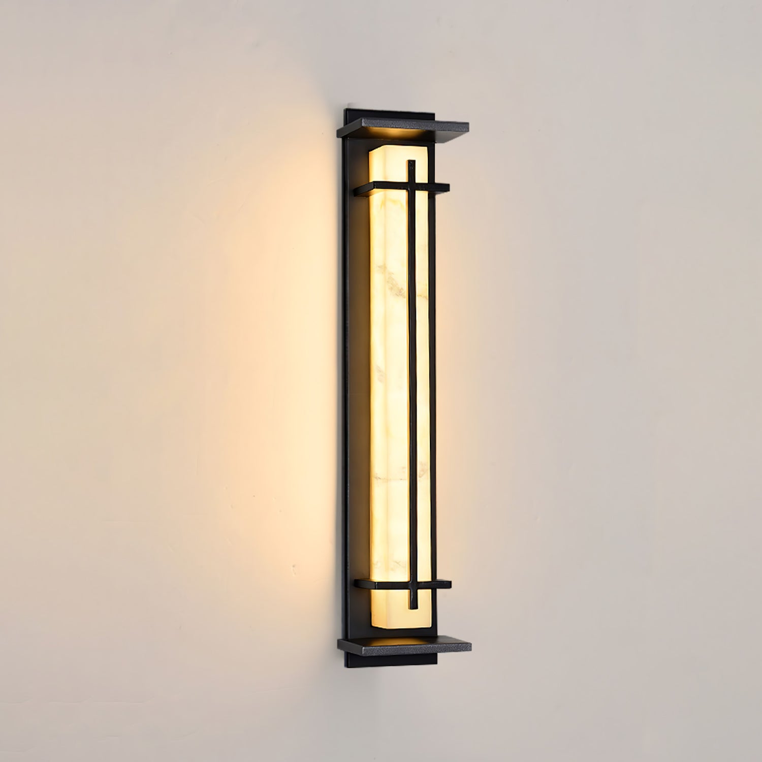 Outdoor Wall Light Waterproof LED Alabaster Style Exterior Lamp