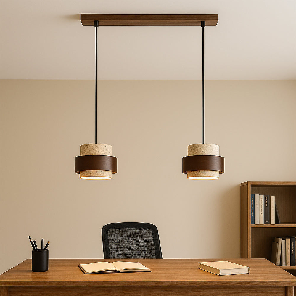 Minimalist Stone Barrel Pendant Lamp